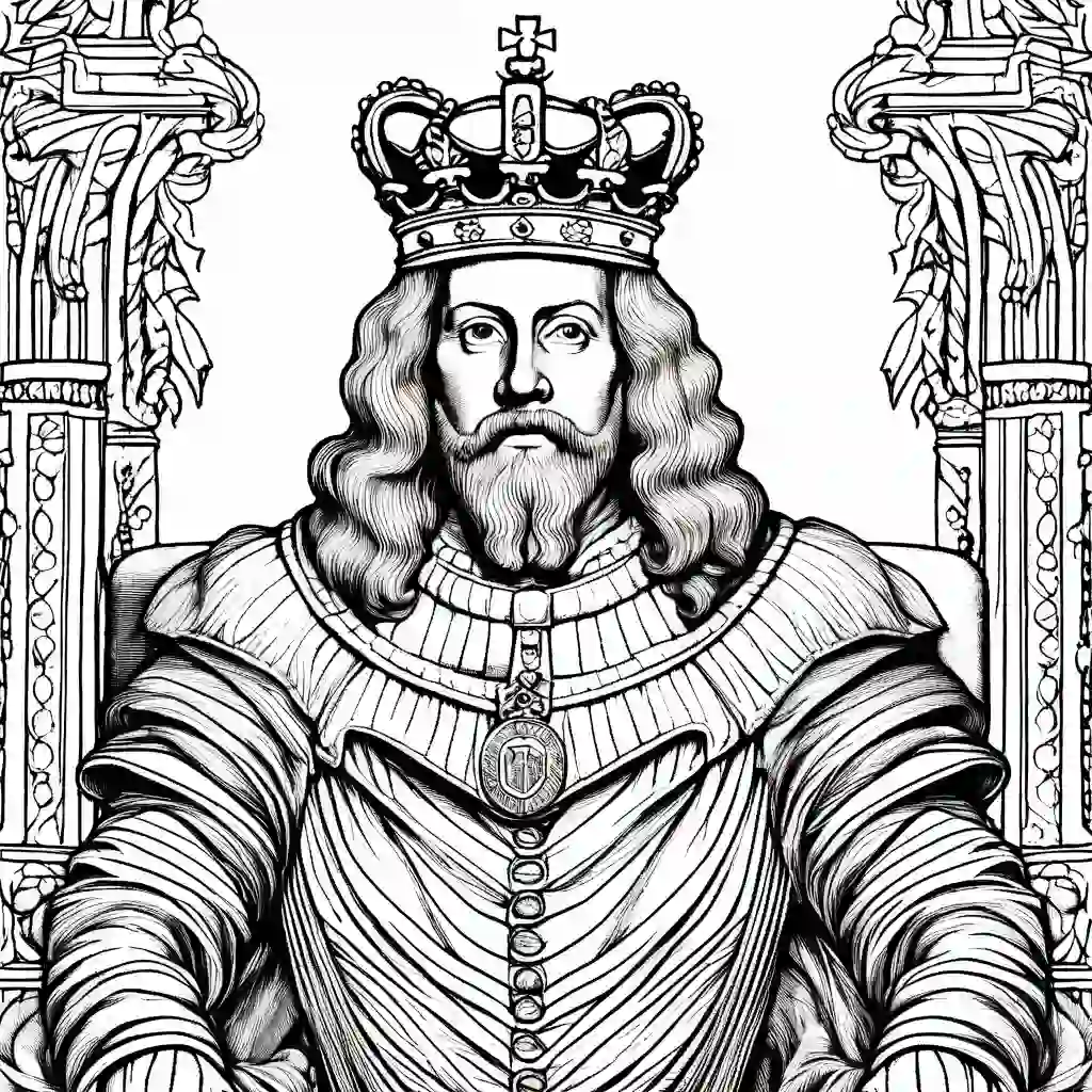 King James I coloring pages